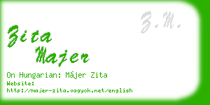 zita majer business card