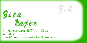 zita majer business card